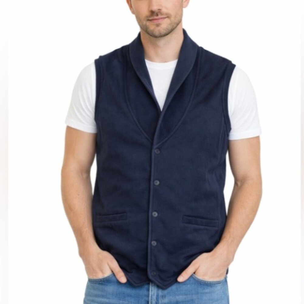 Philipp Plein Shawl cotton black collared sweater VEST
